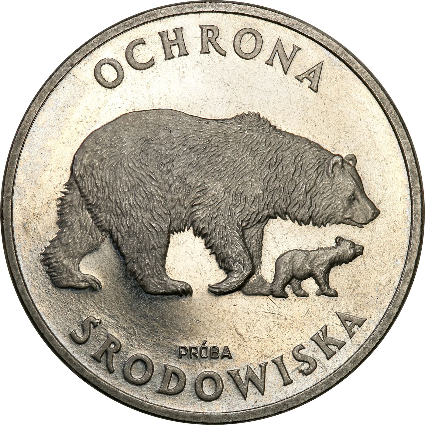 PRL. PRÓBA Nikiel 100 złotych 1983 – Niedźwiedzie